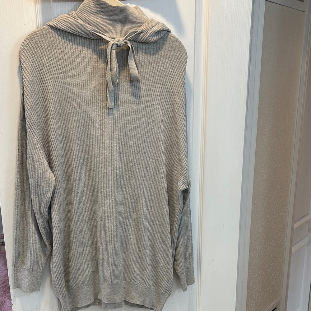 Zara Gray Cowl Neck Sweater